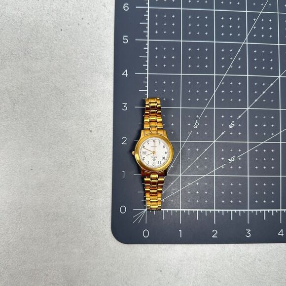 Royal London Watch Womens 28mm Gold Tone Quartz 30M WR Date New Battery - Picture 9 of 9